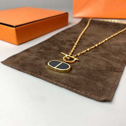 [Saipan]CHAINE VERSO BLACK CERAMIC NECKLACE