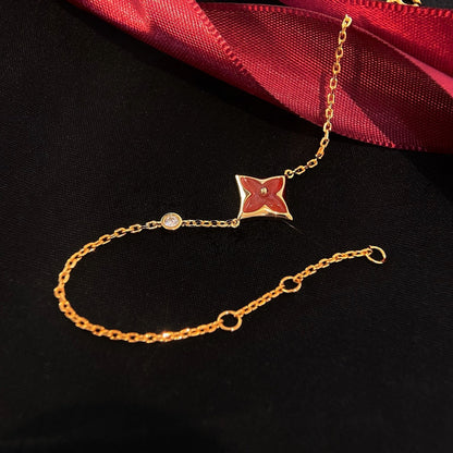 [Saipan]COLOR STAR CARNELIAN ROSE GOLD DIAMOND BRACELET