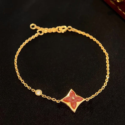 [Saipan]COLOR STAR CARNELIAN ROSE GOLD DIAMOND BRACELET