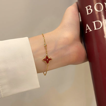 [Saipan]COLOR STAR CARNELIAN ROSE GOLD DIAMOND BRACELET