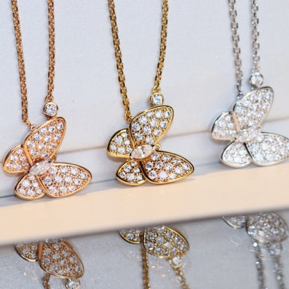 [Saipan]BUTTERFLY DIAMOND CHARM NECKLACE