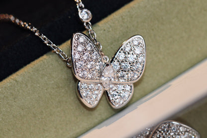 [Saipan]BUTTERFLY DIAMOND CHARM NECKLACE