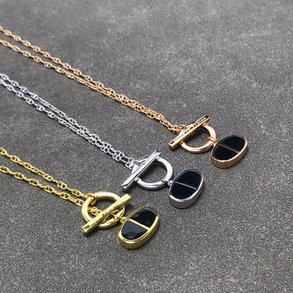 [Saipan]CHAINE VERSO BLACK CERAMIC  NECKLACE