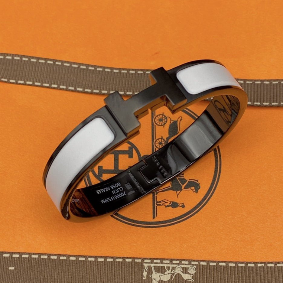 [Saipan]H BRACELET 12MM BLACK WHITE CERAMIC