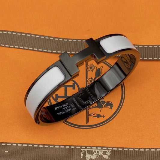[Saipan]H BRACELET 12MM BLACK WHITE CERAMIC