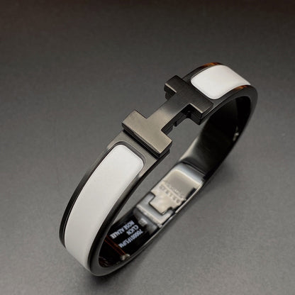 [Saipan]H BRACELET 12MM BLACK WHITE CERAMIC