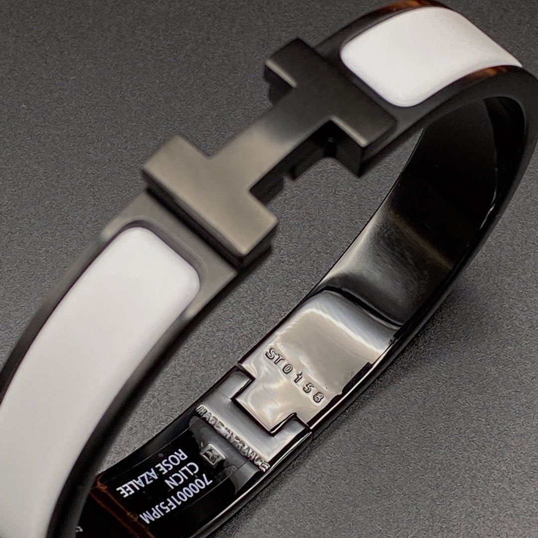 [Saipan]H BRACELET 12MM BLACK WHITE CERAMIC