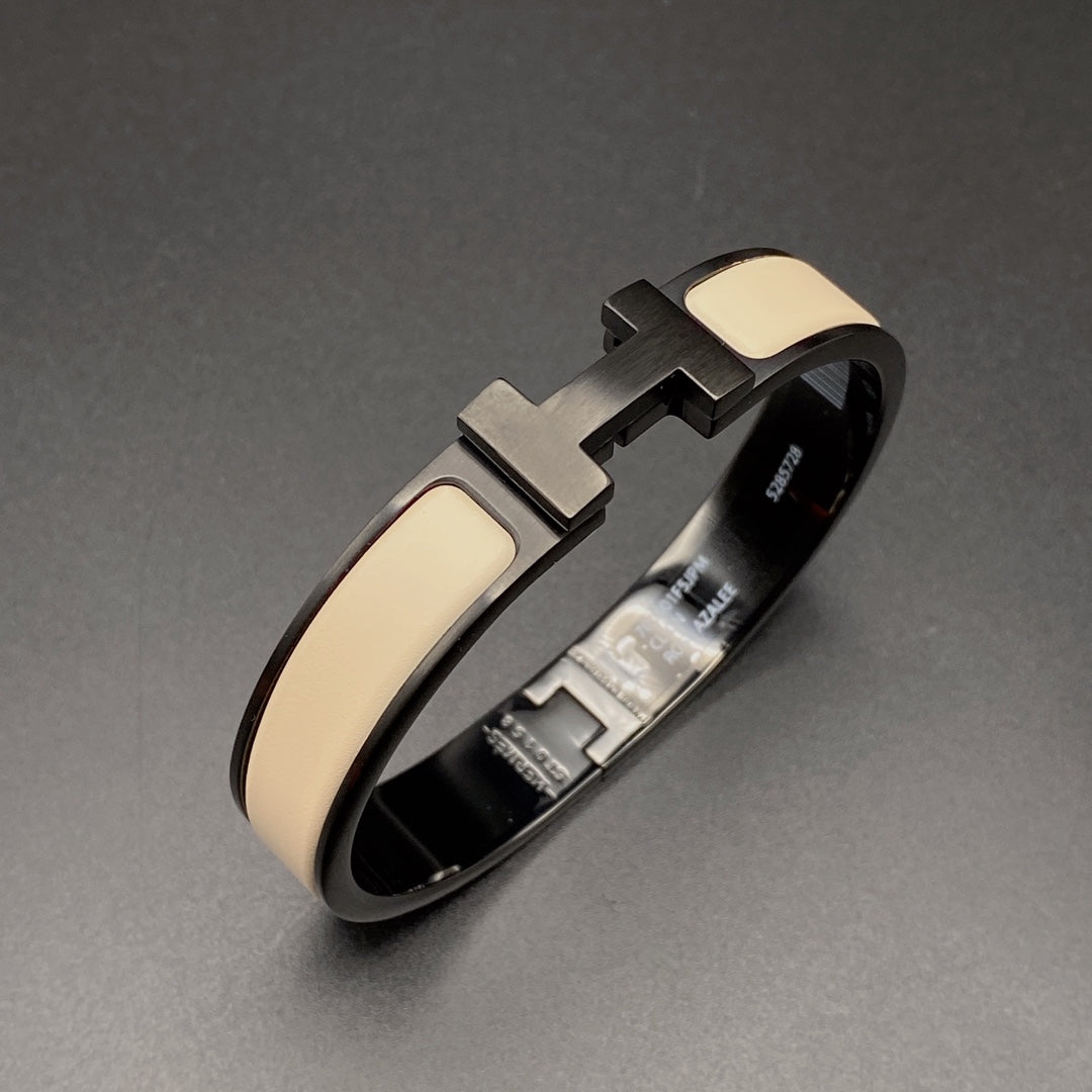 [Saipan]H BRACELET 12MM BLACK BEIGE CERAMIC