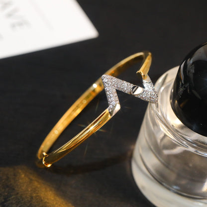 [Saipan]VOLTE UPSITE DOWN GOLD DIAMOND BRACELET