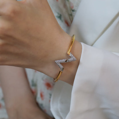 [Saipan]VOLTE UPSITE DOWN GOLD DIAMOND BRACELET