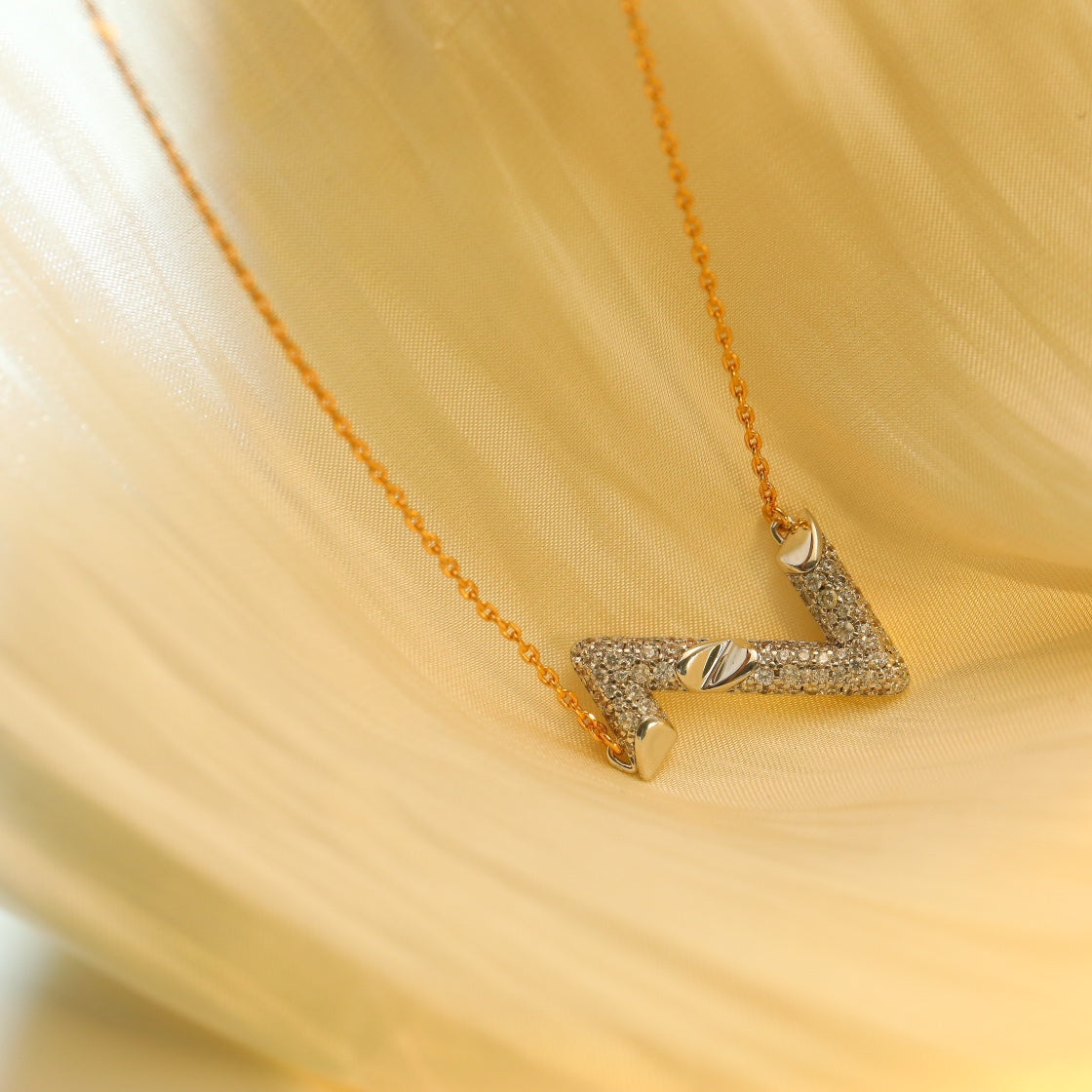 [Saipan]VOLT SILVER DIAMOND PEDANT NECKLACE
