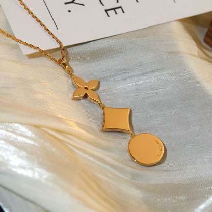 [Saipan]STAR AND SUN DIAMOND ROSE GOLD NECKLACE