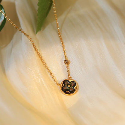 [Saipan]SUN PEDANT ROSE GOLD 1 DIAMOND NECKLACE