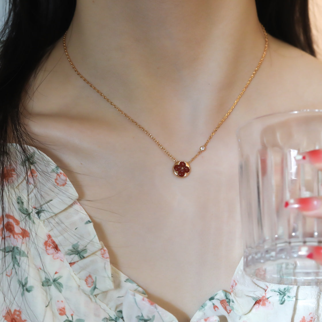 [Saipan]SUN PEDANT ROSE GOLD 1 DIAMOND NECKLACE