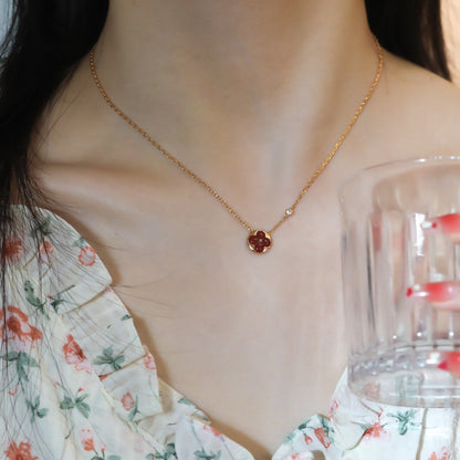 [Saipan]SUN PEDANT ROSE GOLD 1 DIAMOND NECKLACE