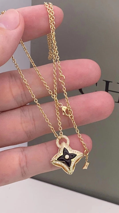 [Saipan]STAR PEDANT ROSE GOLD DIAMOND NECKLACE
