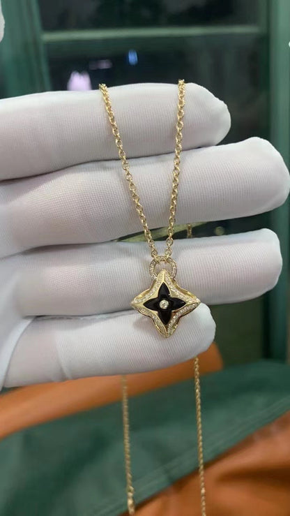 [Saipan]STAR PEDANT ROSE GOLD DIAMOND NECKLACE