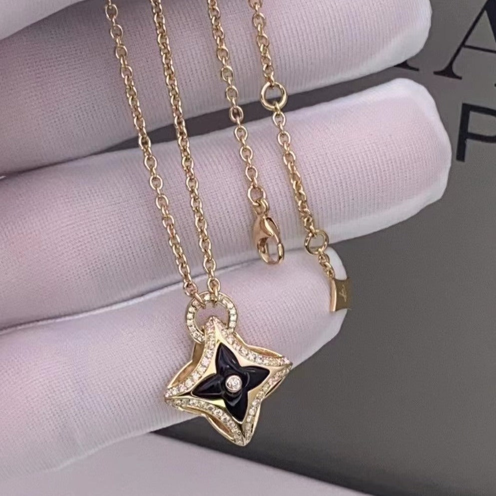[Saipan]STAR PEDANT ROSE GOLD DIAMOND NECKLACE
