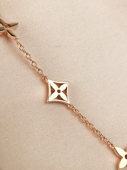 [Saipan]STAR AND SUN 7 MOTIFS GOLD BRACELET