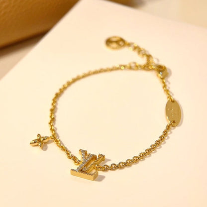 [Saipan]LOGO STAR MOTIF GOLD BRACELET