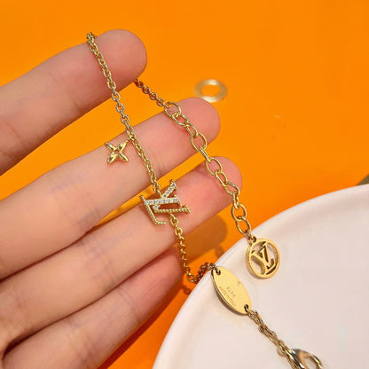 [Saipan]LOGO STAR MOTIF GOLD BRACELET
