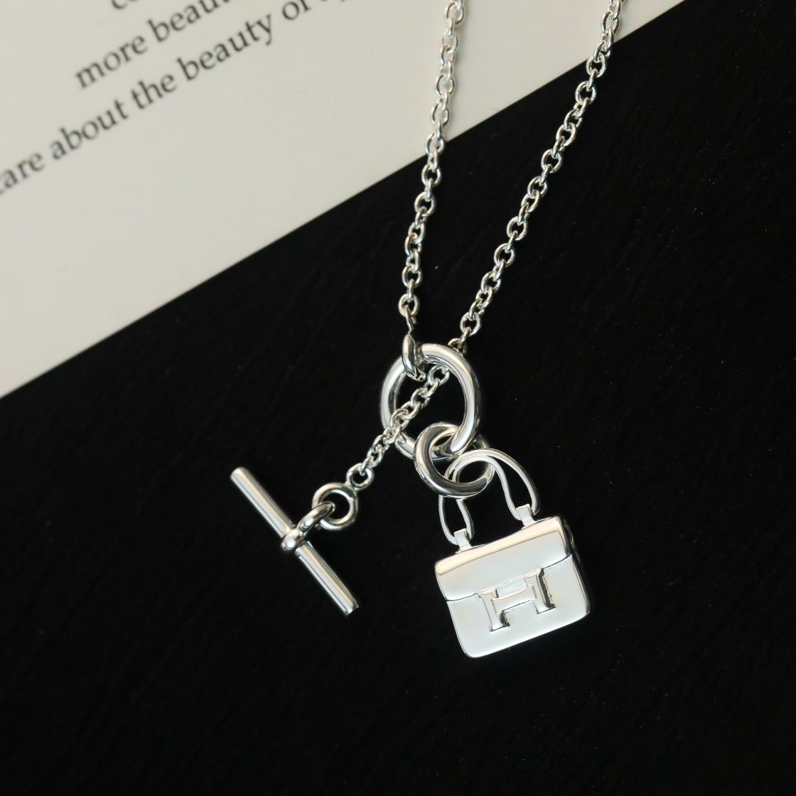 [Saipan]POP H PEDANT SILVER NECKLACE