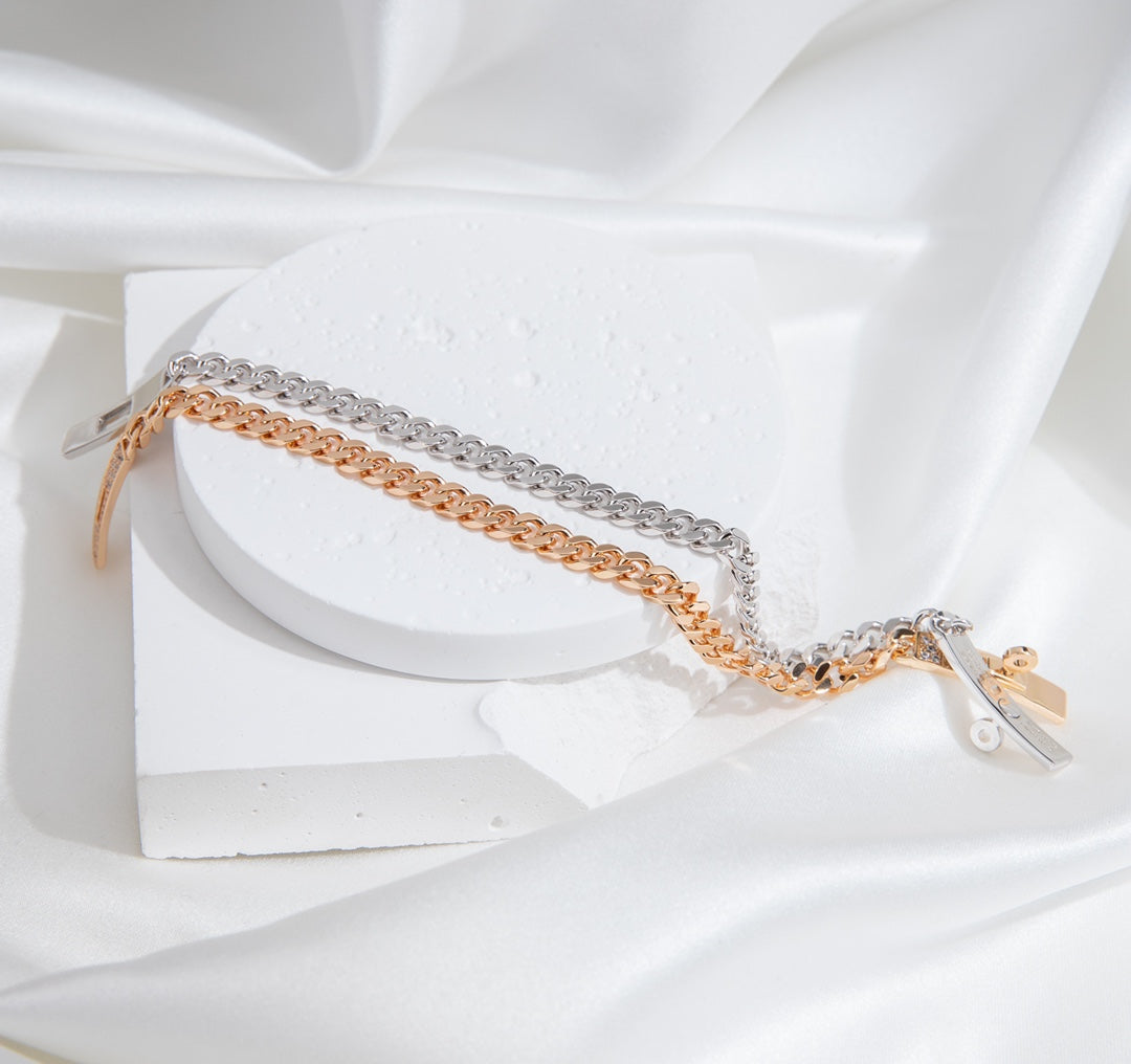 [Saipan]KELLY CHAIN SILVER DIAMOND BRACELET