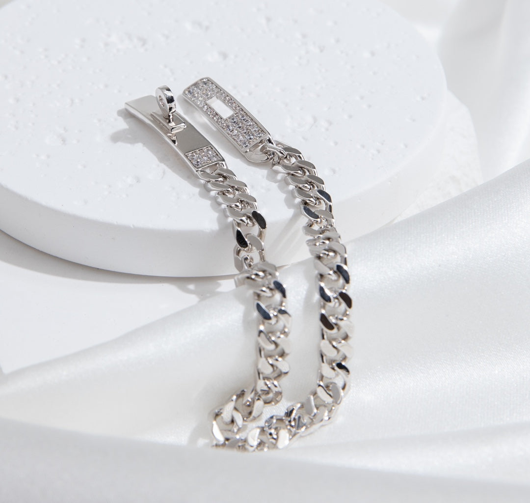 [Saipan]KELLY CHAIN SILVER DIAMOND BRACELET