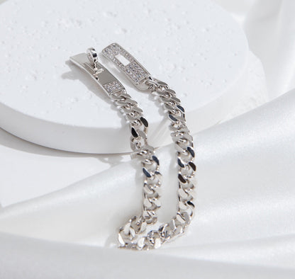 [Saipan]KELLY CHAIN SILVER DIAMOND BRACELET