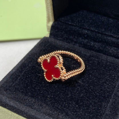 [Saipan]LUCKY CLOVER ROSE GOLD REVERSIBLE RING