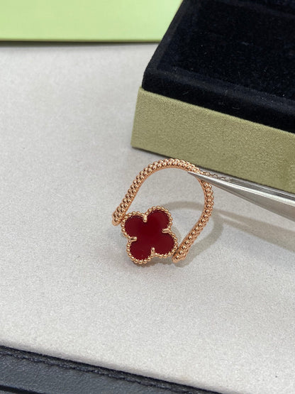 [Saipan]LUCKY CLOVER ROSE GOLD REVERSIBLE RING