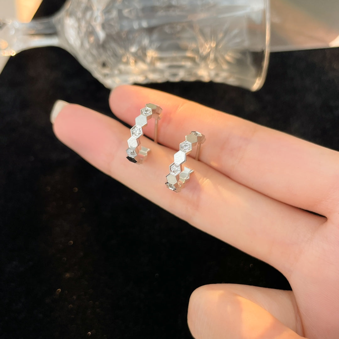 [Saipan]BEE LOVE DIAMOND HOOP EARRINGS