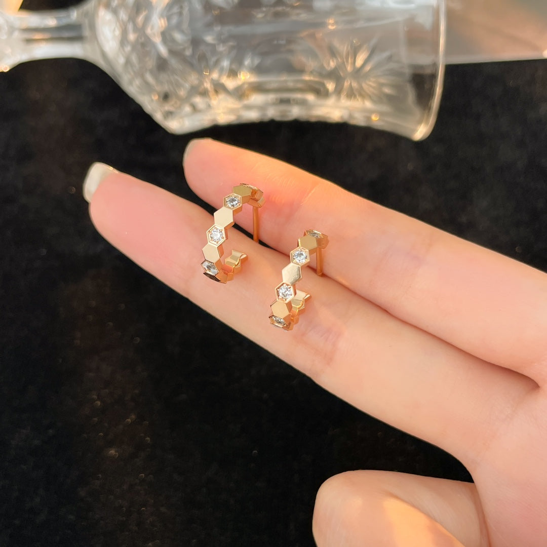 [Saipan]BEE LOVE DIAMOND HOOP EARRINGS