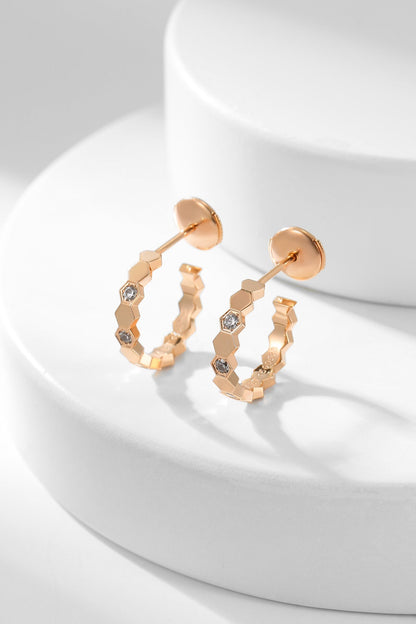 [Saipan]BEE LOVE DIAMOND HOOP EARRINGS