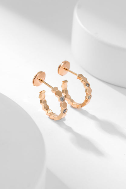 [Saipan]BEE LOVE DIAMOND HOOP EARRINGS