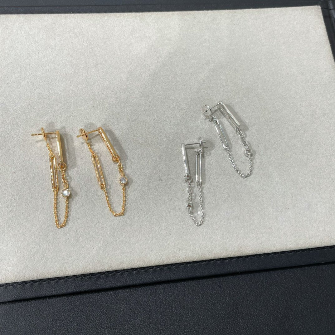 [Saipan]CHAINE CHAOS DIAMOND DROP EARRINGS