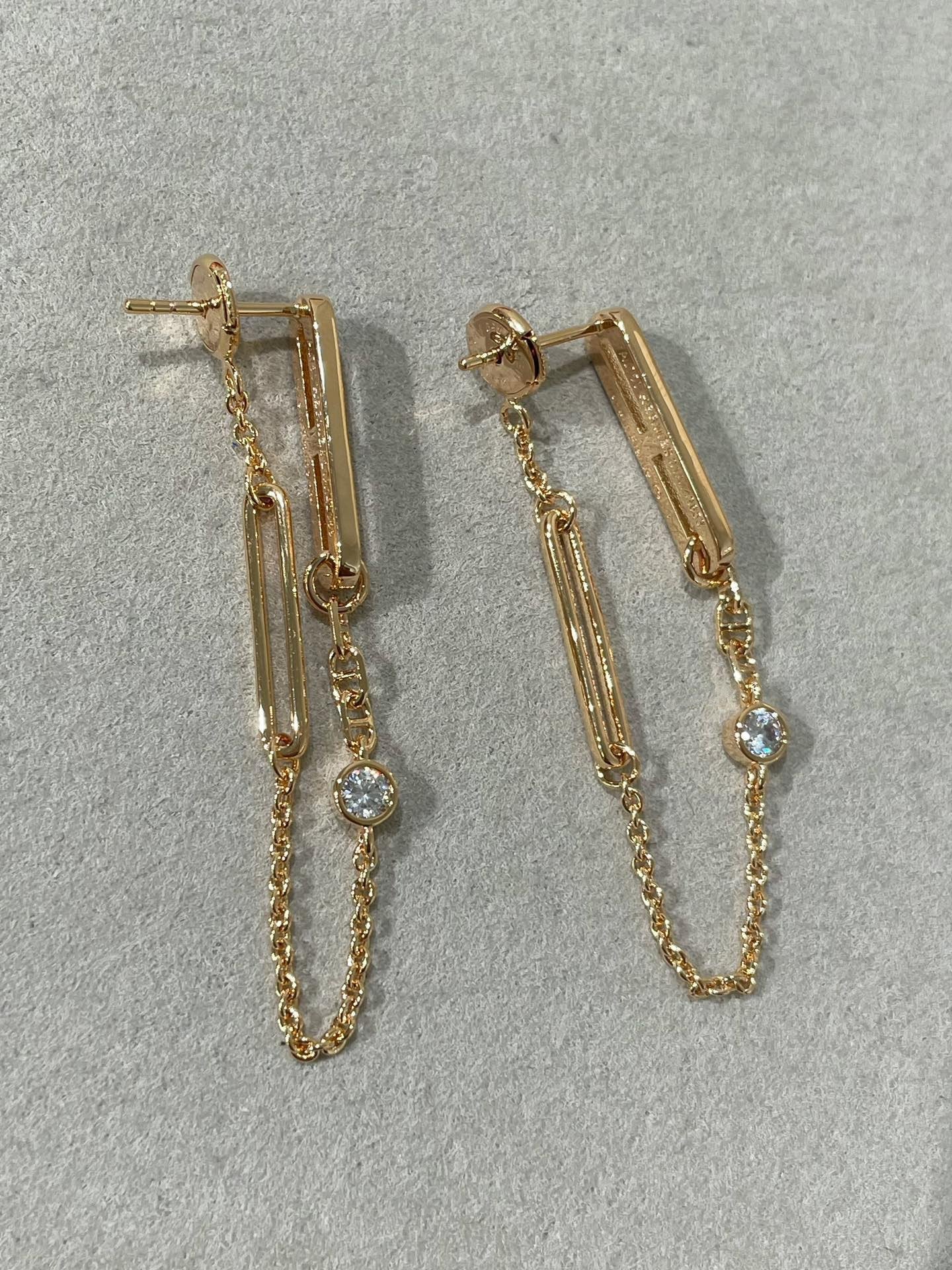 [Saipan]CHAINE CHAOS DIAMOND DROP EARRINGS