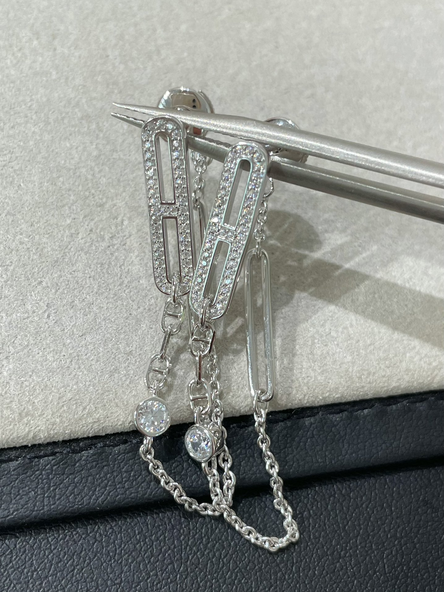[Saipan]CHAINE CHAOS DIAMOND DROP EARRINGS