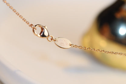 [Saipan]JEUX MALACHITE 1 DIAMOND ROSE GOLD NECKLACE
