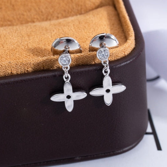 [Saipan]VIDYLLE SILVER DIAMOND MINI DROP EARRINGS