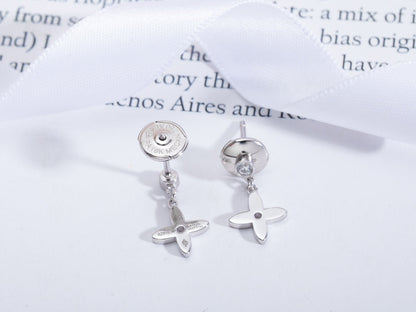 [Saipan]VIDYLLE SILVER DIAMOND MINI DROP EARRINGS