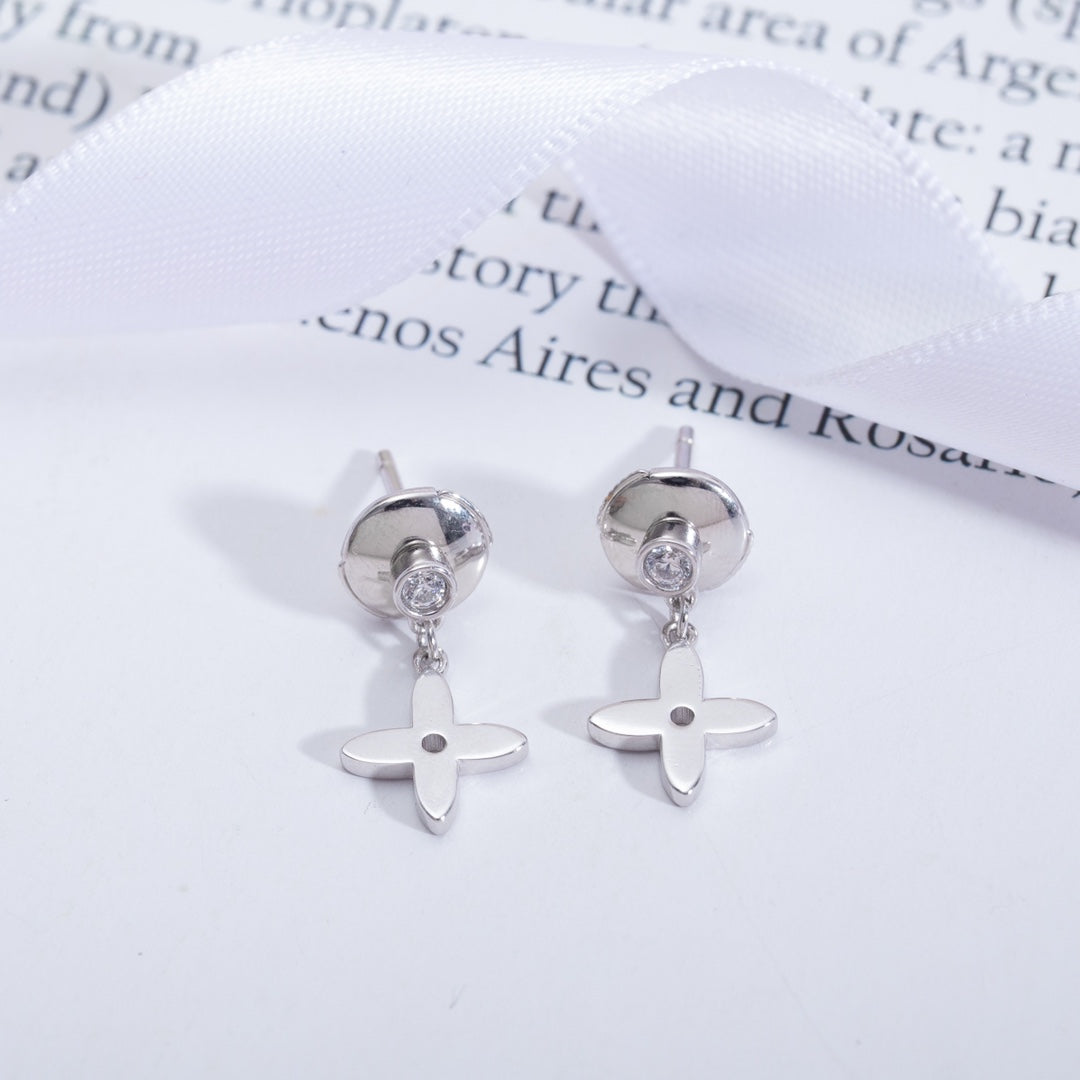 [Saipan]VIDYLLE SILVER DIAMOND MINI DROP EARRINGS