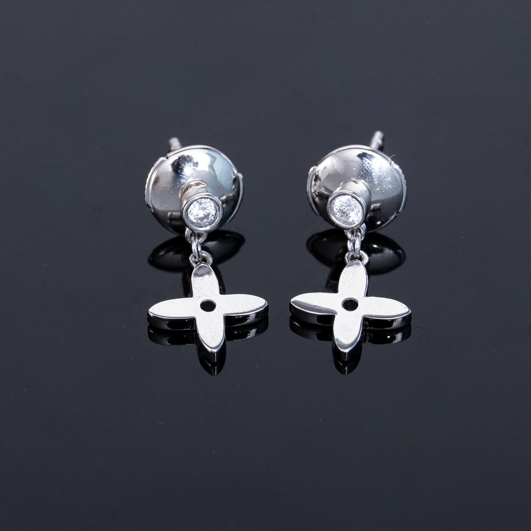[Saipan]VIDYLLE SILVER DIAMOND MINI DROP EARRINGS