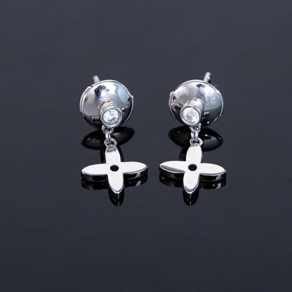 [Saipan]VIDYLLE SILVER DIAMOND MINI DROP EARRINGS