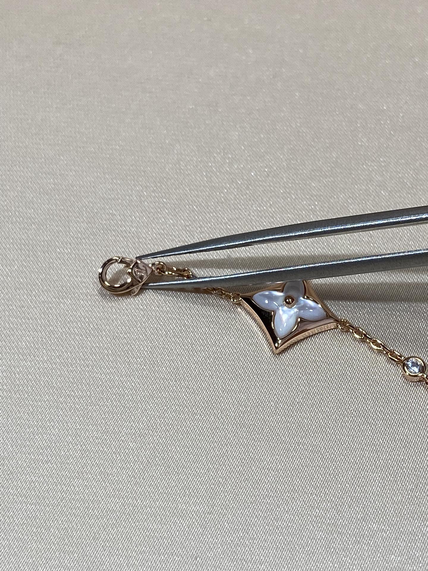 [Saipan]STAR 4 MOTIF MOP DIAMOND ROSE GOLD BRACELET