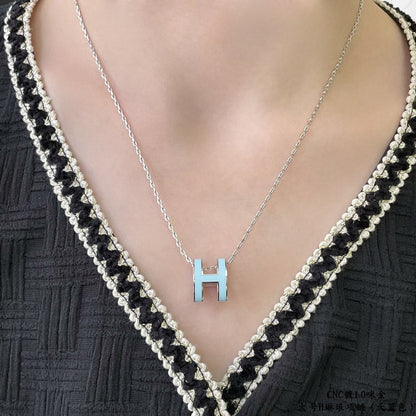 [Saipan]POP H SKY BLUE NECKLACE