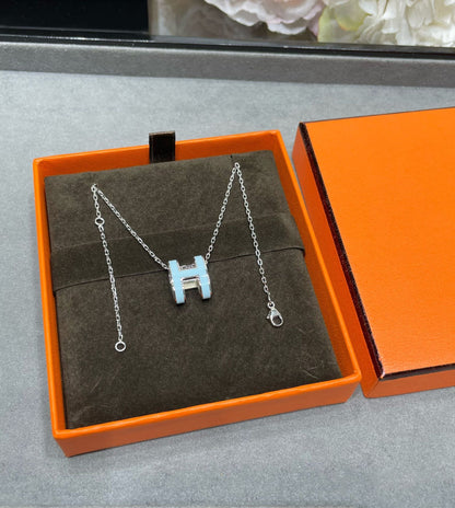 [Saipan]POP H SKY BLUE NECKLACE