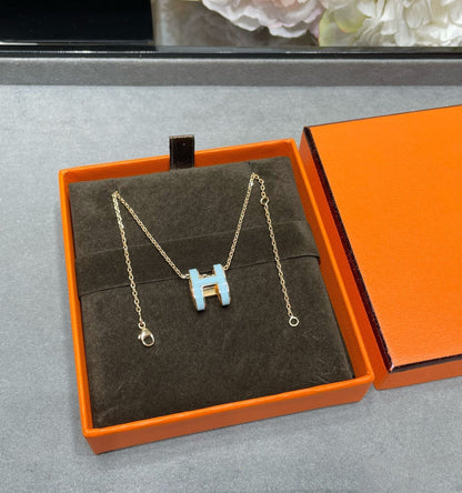 [Saipan]POP H SKY BLUE NECKLACE