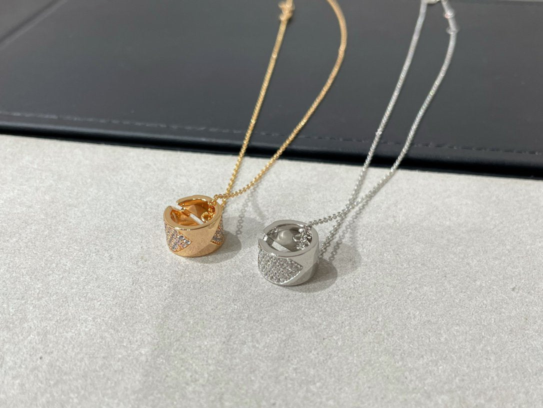 [Saipan]LIENS EVIDENCE DIAMOND PAVED NECKLACE