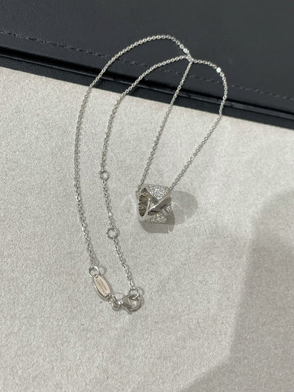 [Saipan]LIENS EVIDENCE DIAMOND PAVED NECKLACE